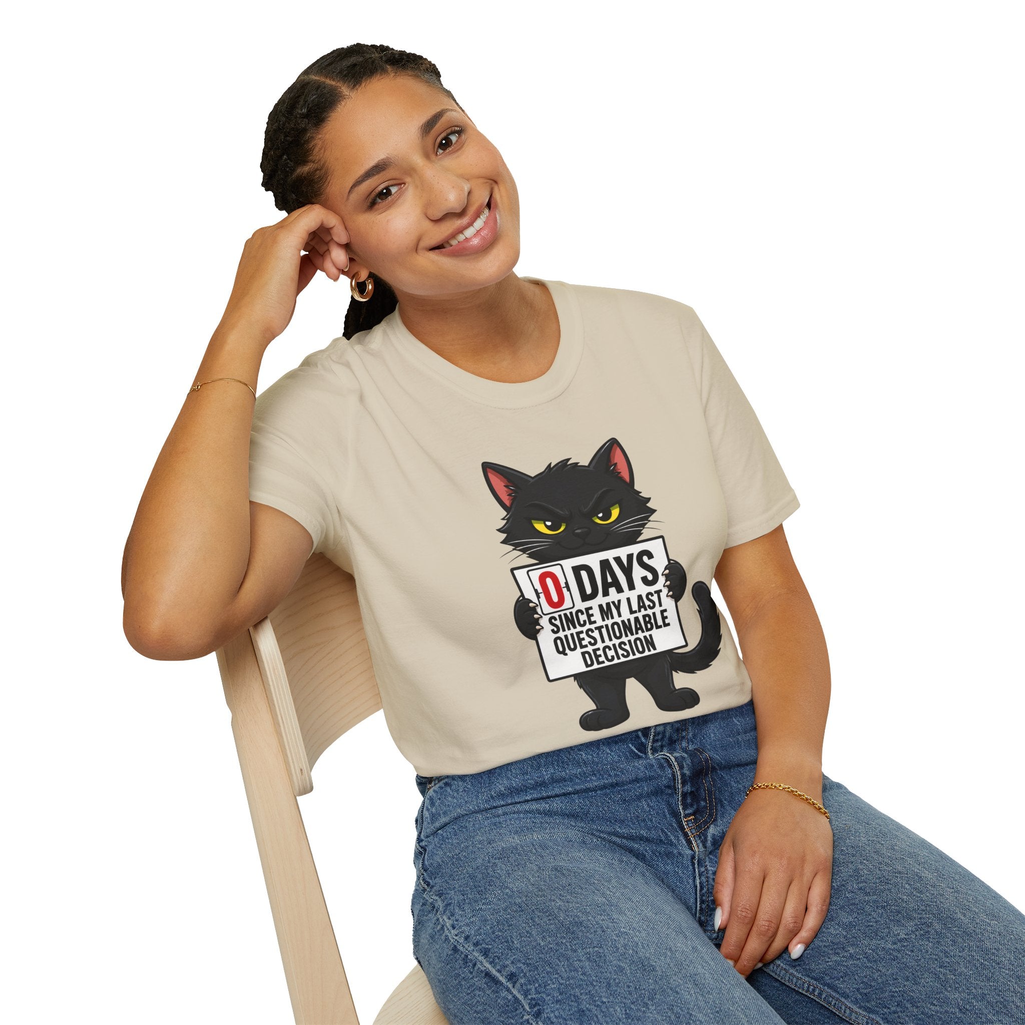 0 Days Since My Last Questionable Decision Graphic Tee