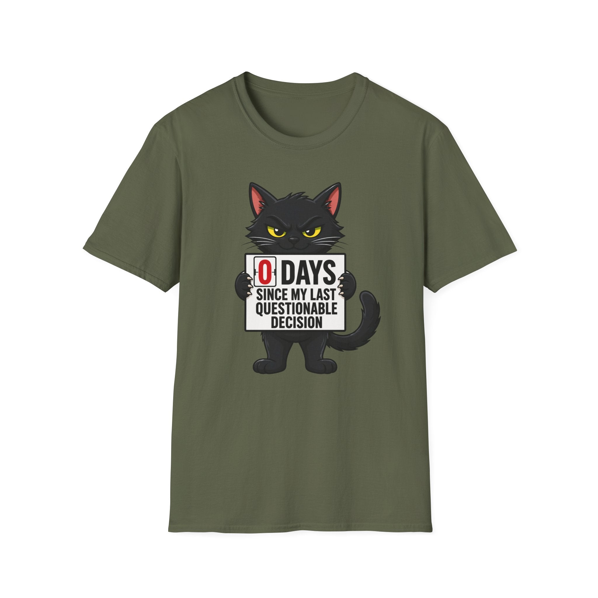 0 Days Since My Last Questionable Decision Graphic Tee