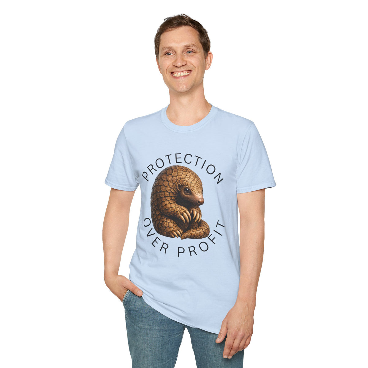 Protection Over Profit T-Shirt — Wildlife Conservation Pangolin Tee