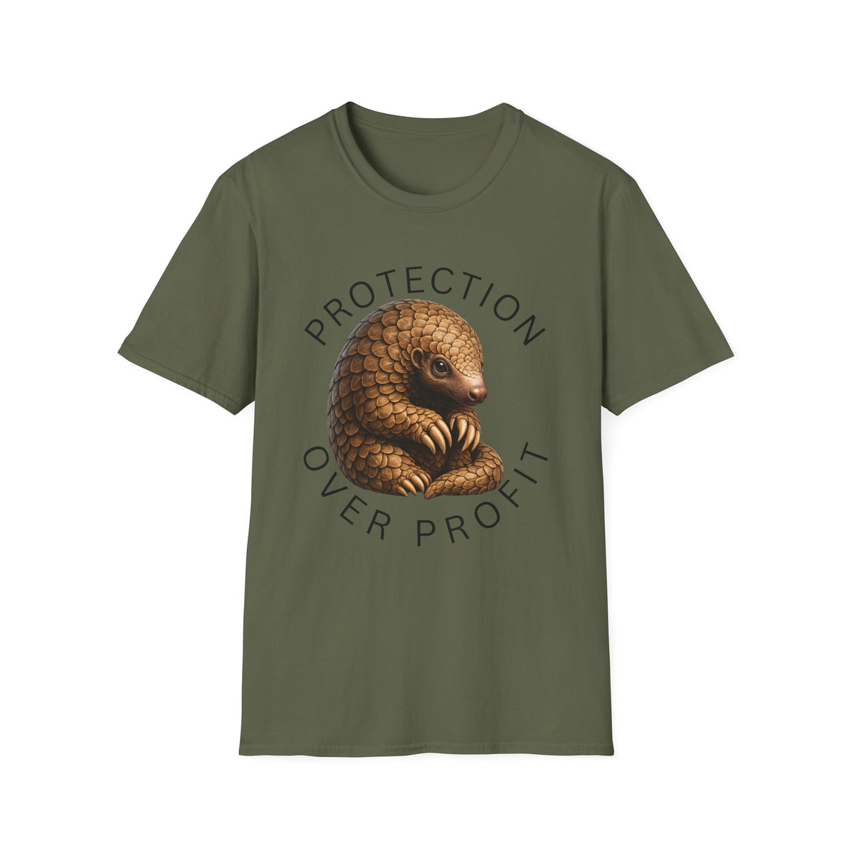 Protection Over Profit T-Shirt — Wildlife Conservation Pangolin Tee
