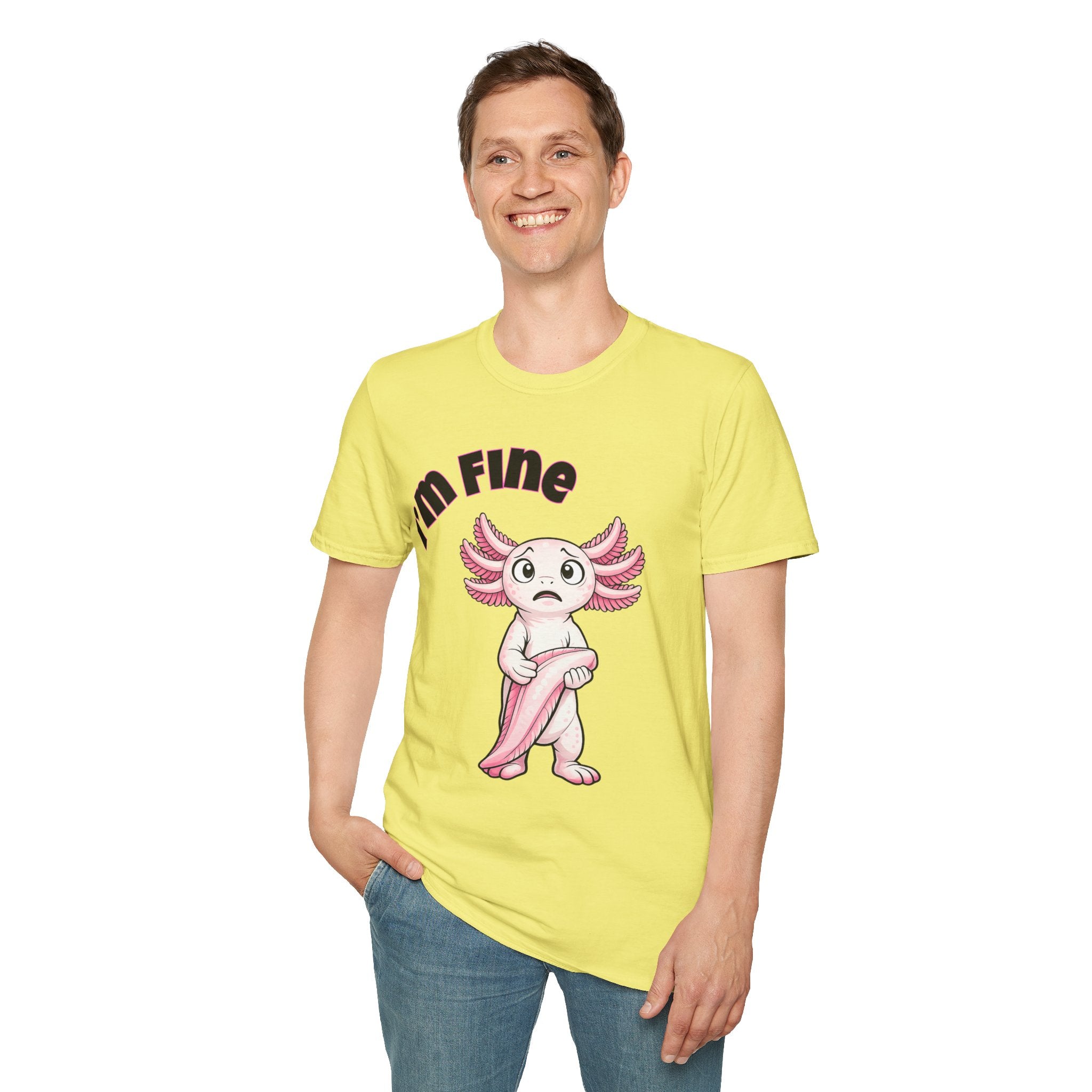 Funny Axolotl T-Shirt | I'm Fine Graphic Tee