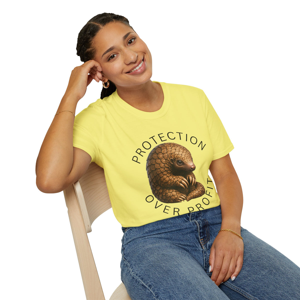 Protection Over Profit T-Shirt — Wildlife Conservation Pangolin Tee