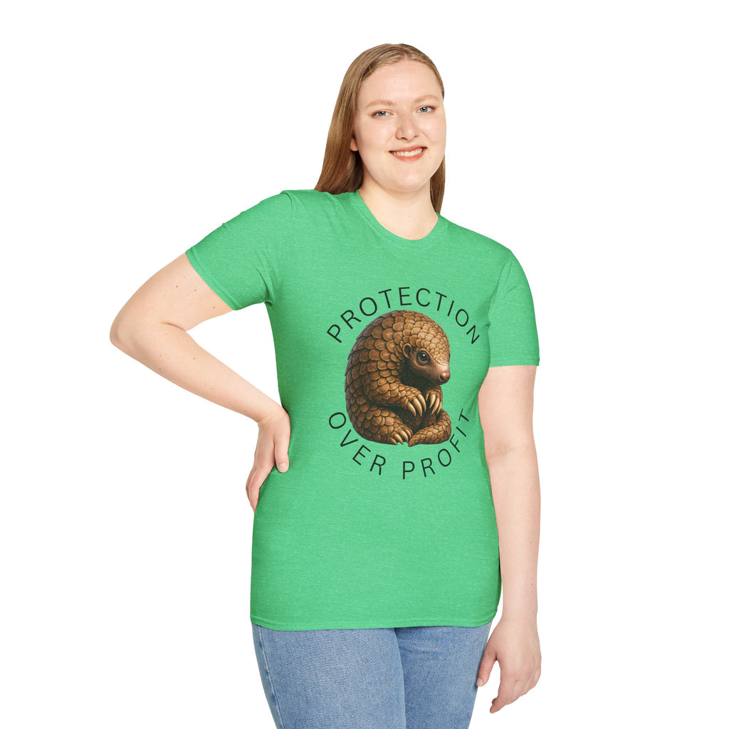 Protection Over Profit T-Shirt — Wildlife Conservation Pangolin Tee