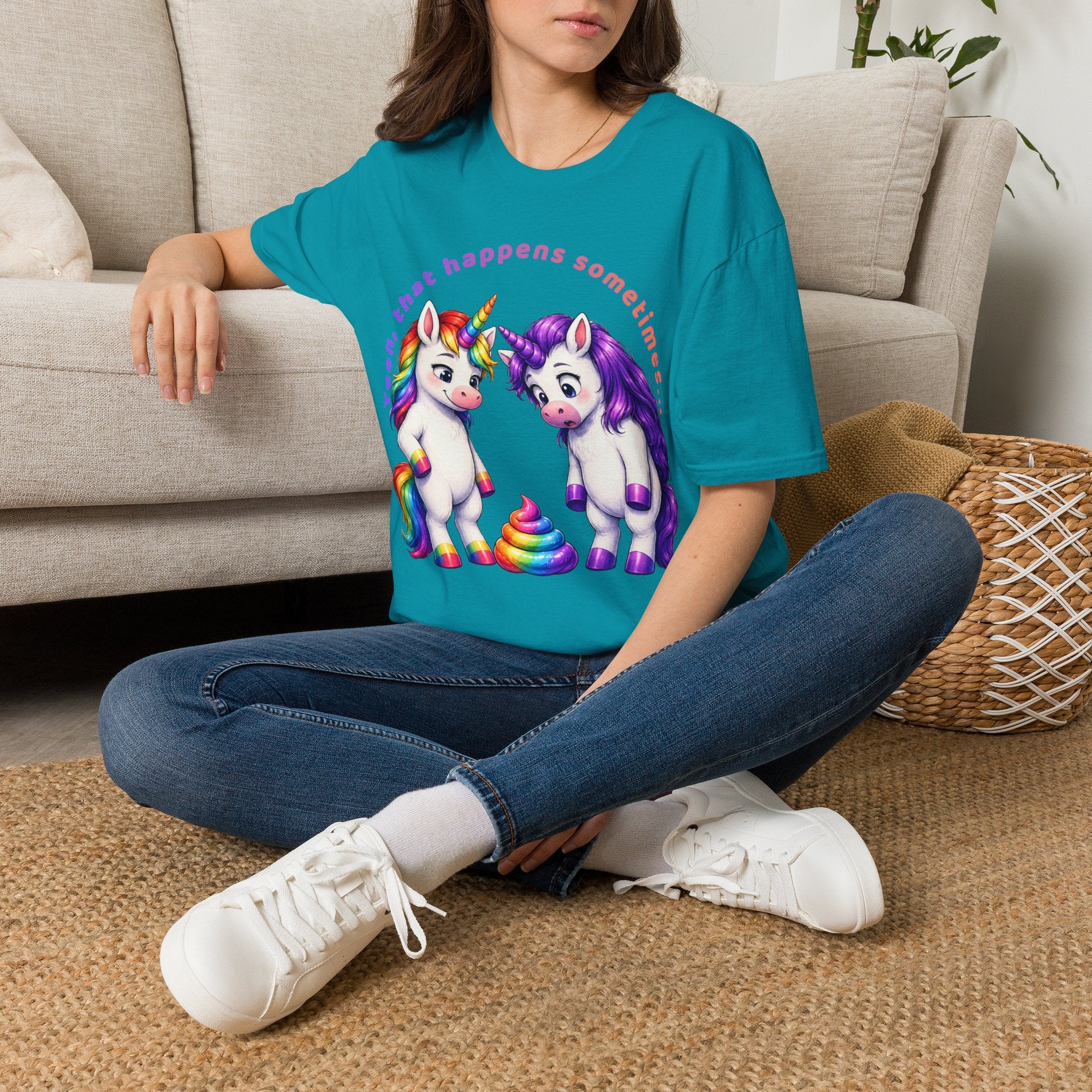 Funny Unicorn T-Shirt | Yeah, That Happens Sometimes Graphic Tee