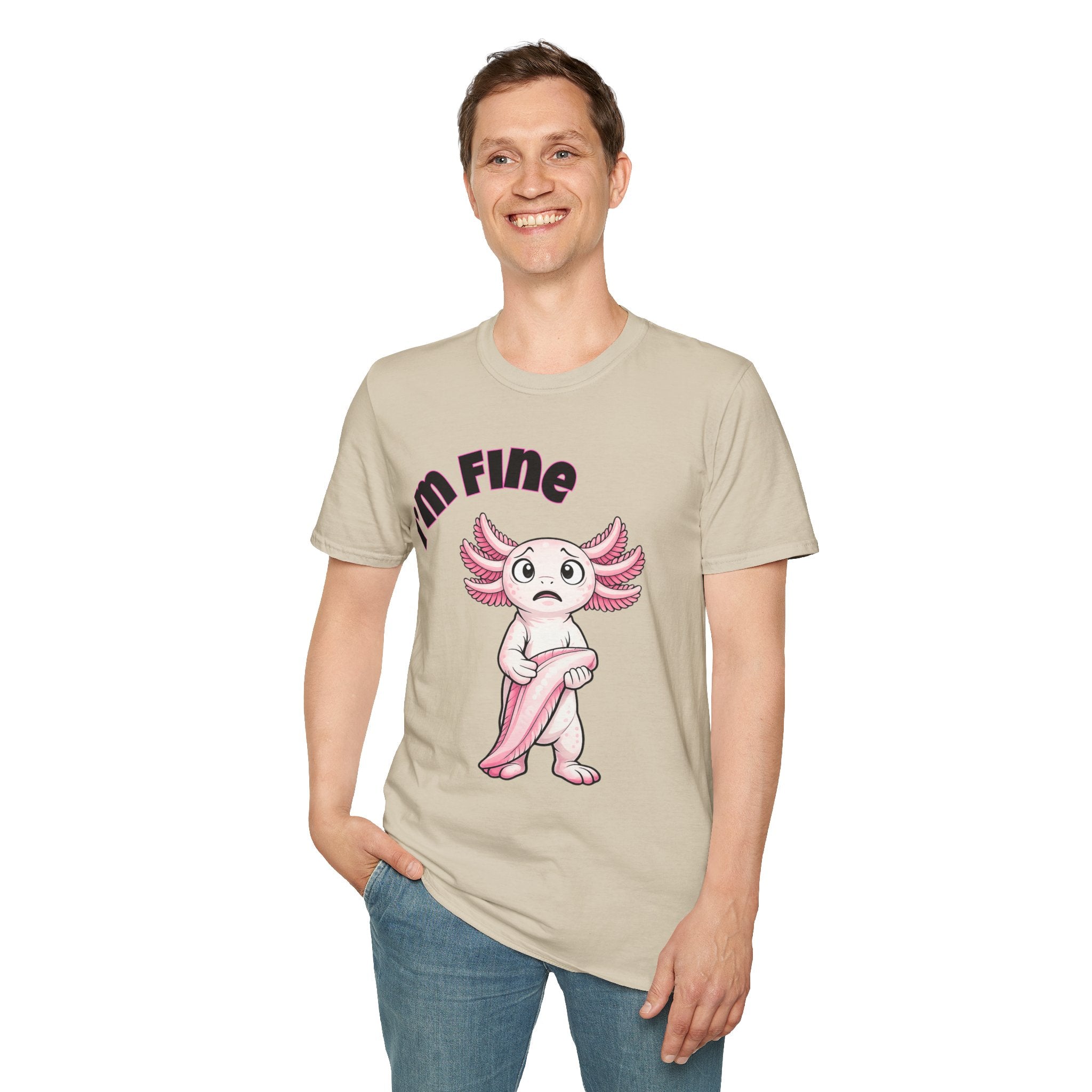 Funny Axolotl T-Shirt | I'm Fine Graphic Tee