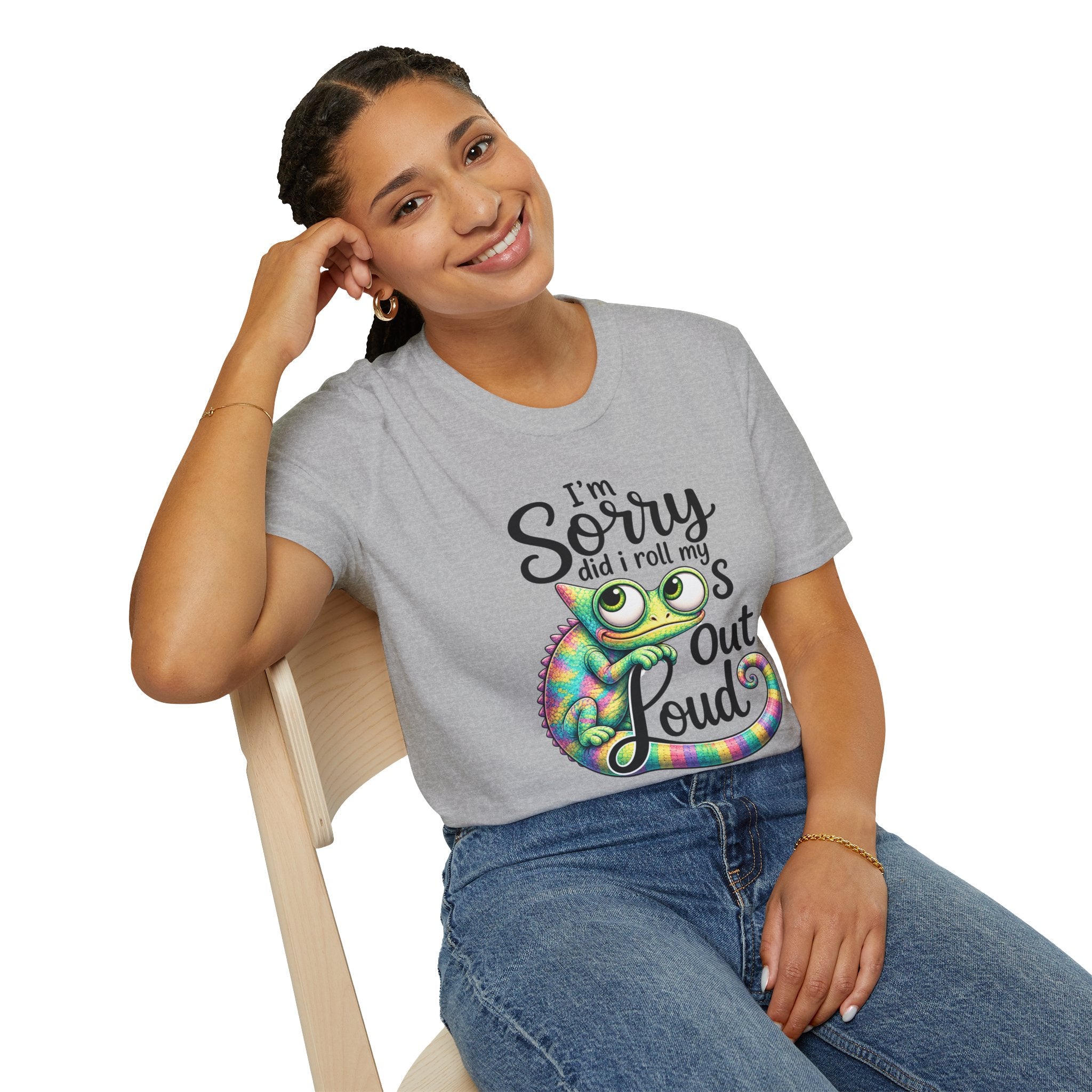Chameleon Graphic T-Shirt — "I'm Sorry Did I Roll My Eyes Out Loud"