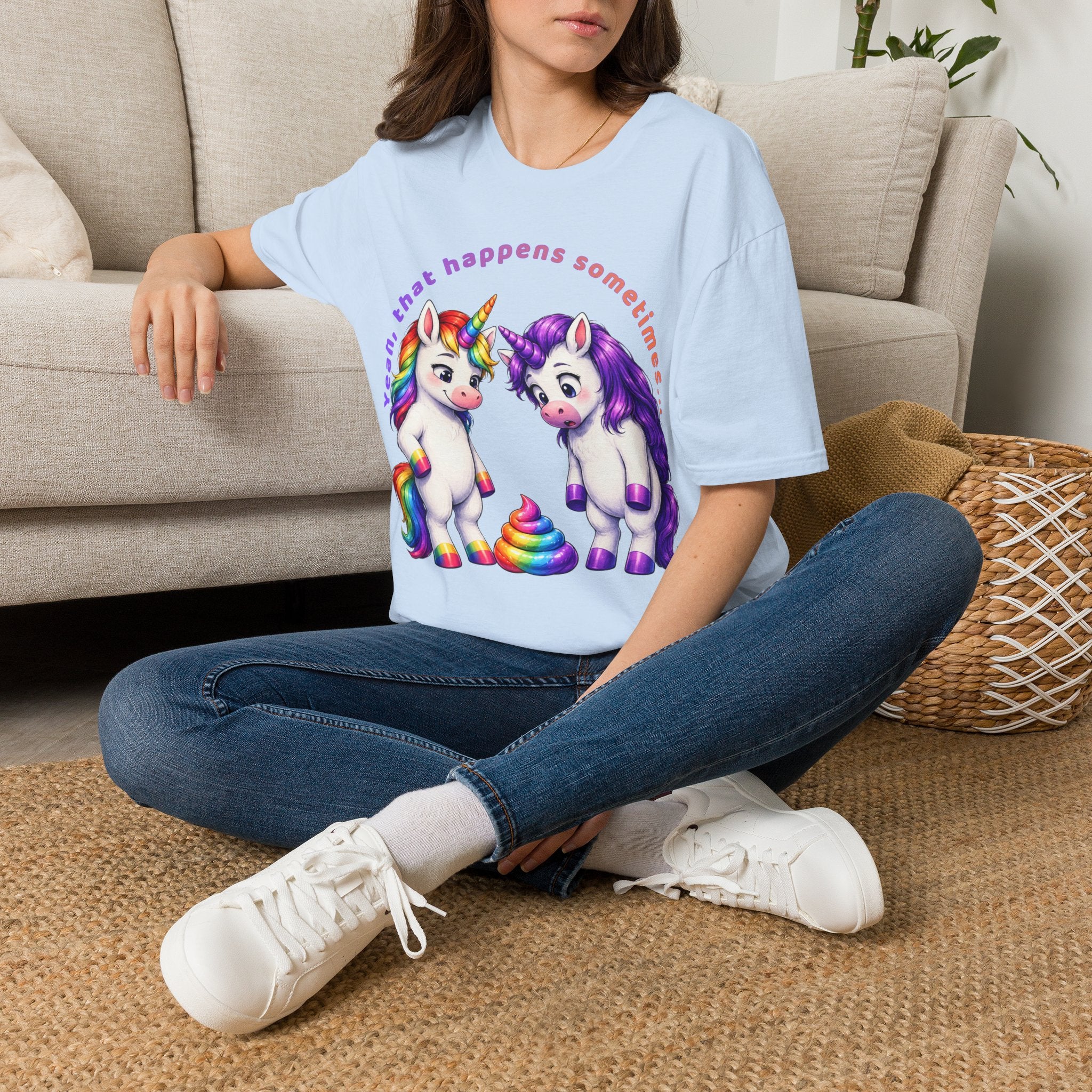 Funny Unicorn T-Shirt | Yeah, That Happens Sometimes Graphic Tee