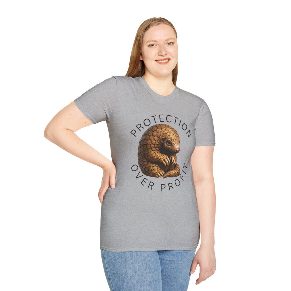 Protection Over Profit T-Shirt — Wildlife Conservation Pangolin Tee