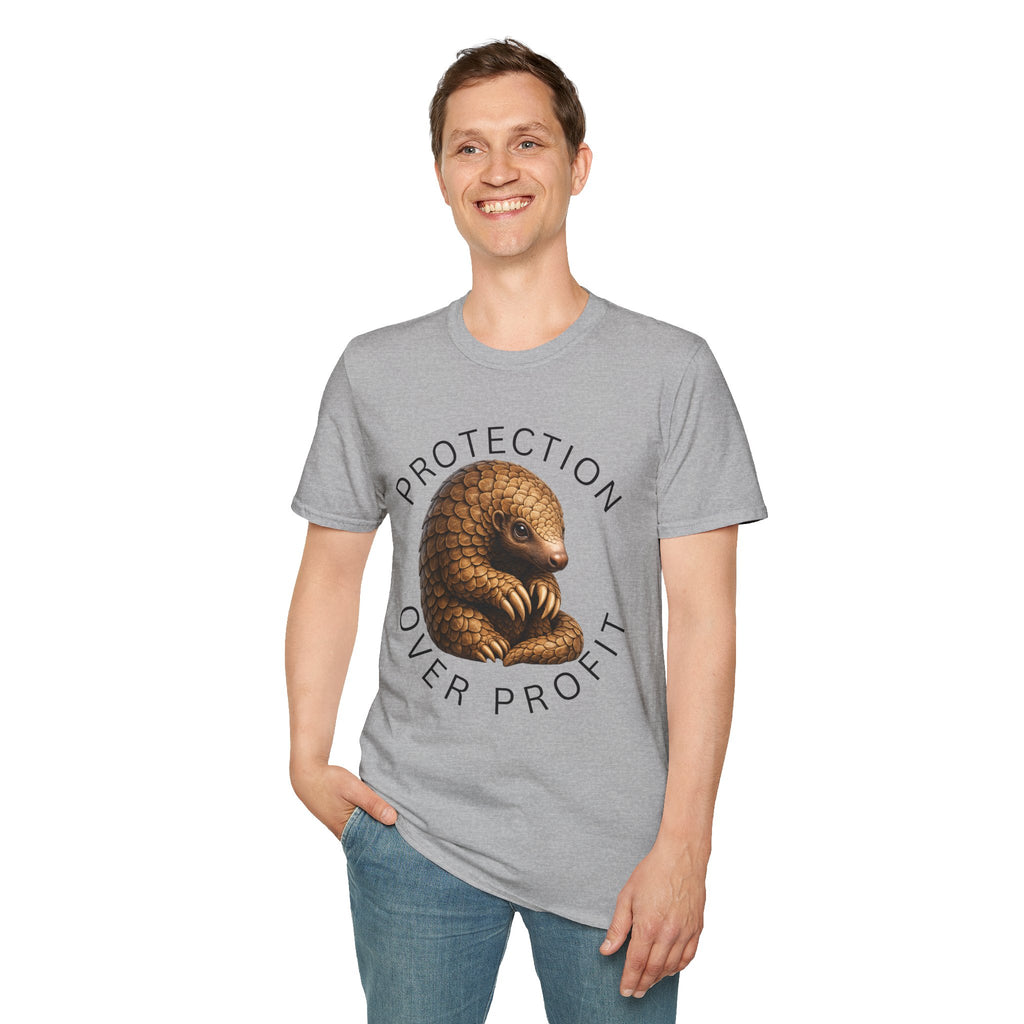 Protection Over Profit T-Shirt — Wildlife Conservation Pangolin Tee