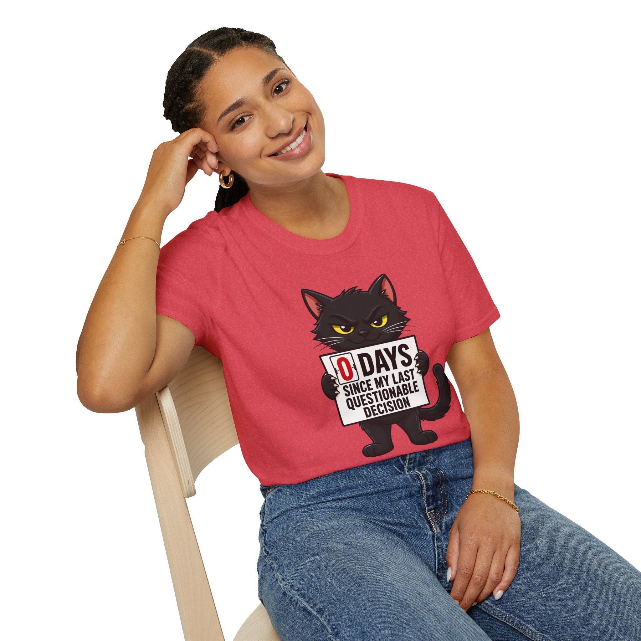 0 Days Since My Last Questionable Decision Graphic Tee