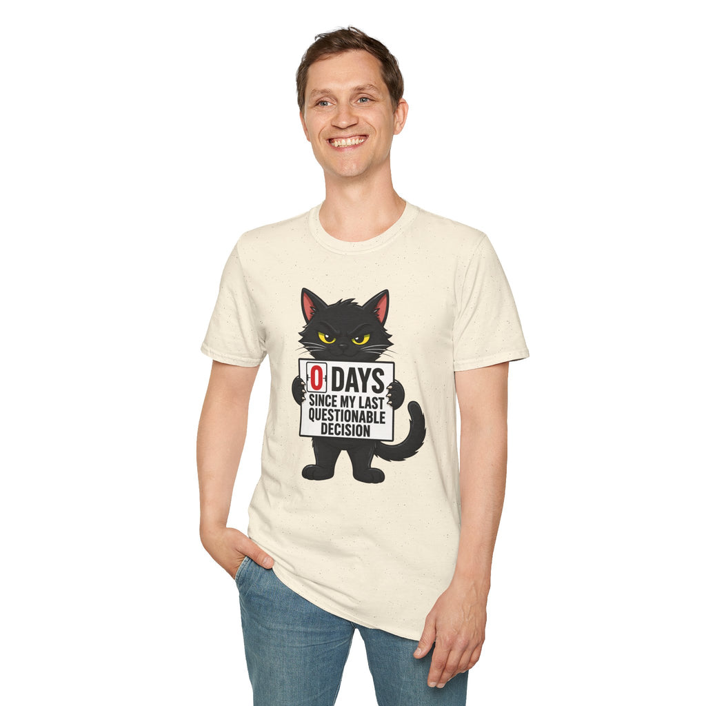 0 Days Since My Last Questionable Decision Graphic Tee