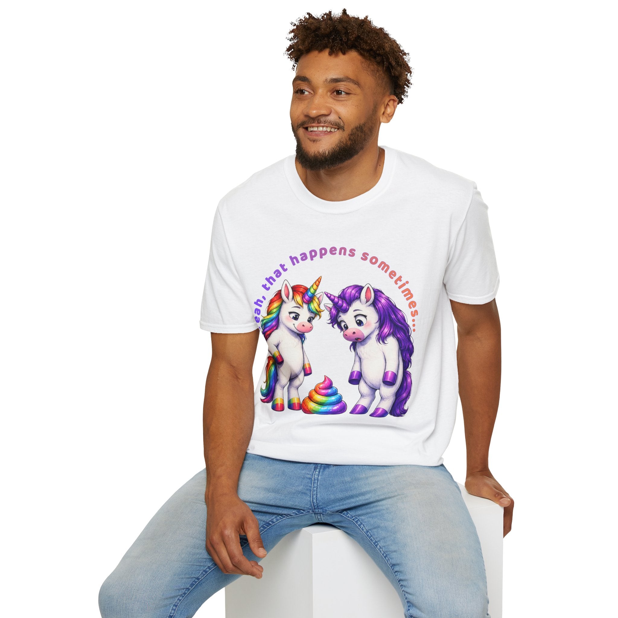 Funny Unicorn T-Shirt | Yeah, That Happens Sometimes Graphic Tee