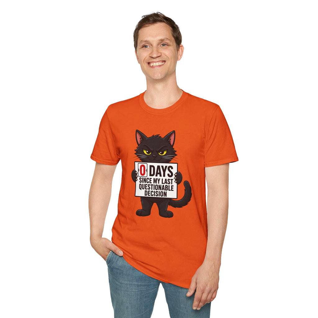 0 Days Since My Last Questionable Decision Graphic Tee