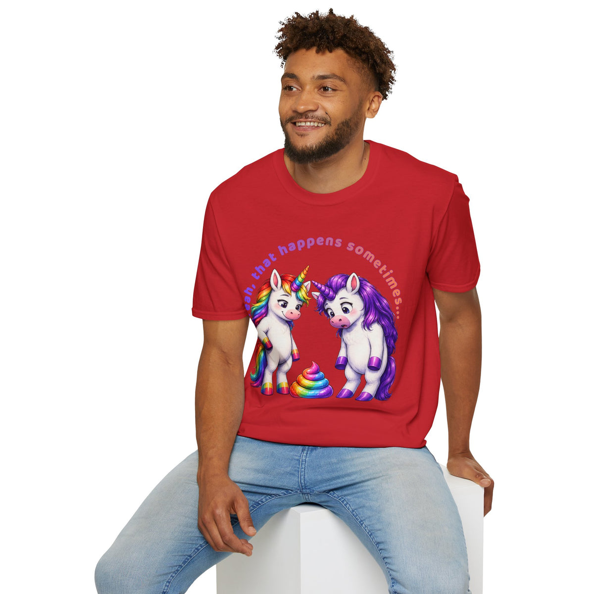 Funny Unicorn T-Shirt | Yeah, That Happens Sometimes Graphic Tee