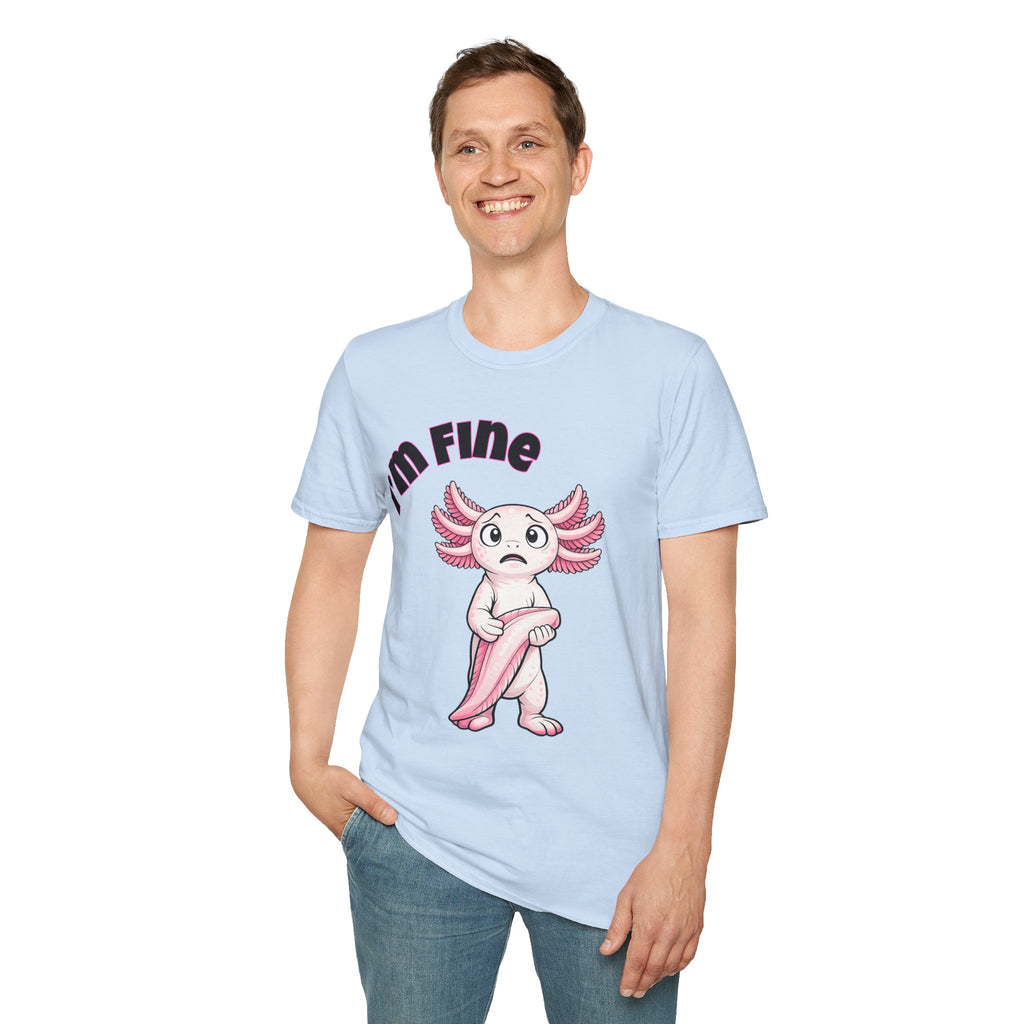 Funny Axolotl T-Shirt | I'm Fine Graphic Tee