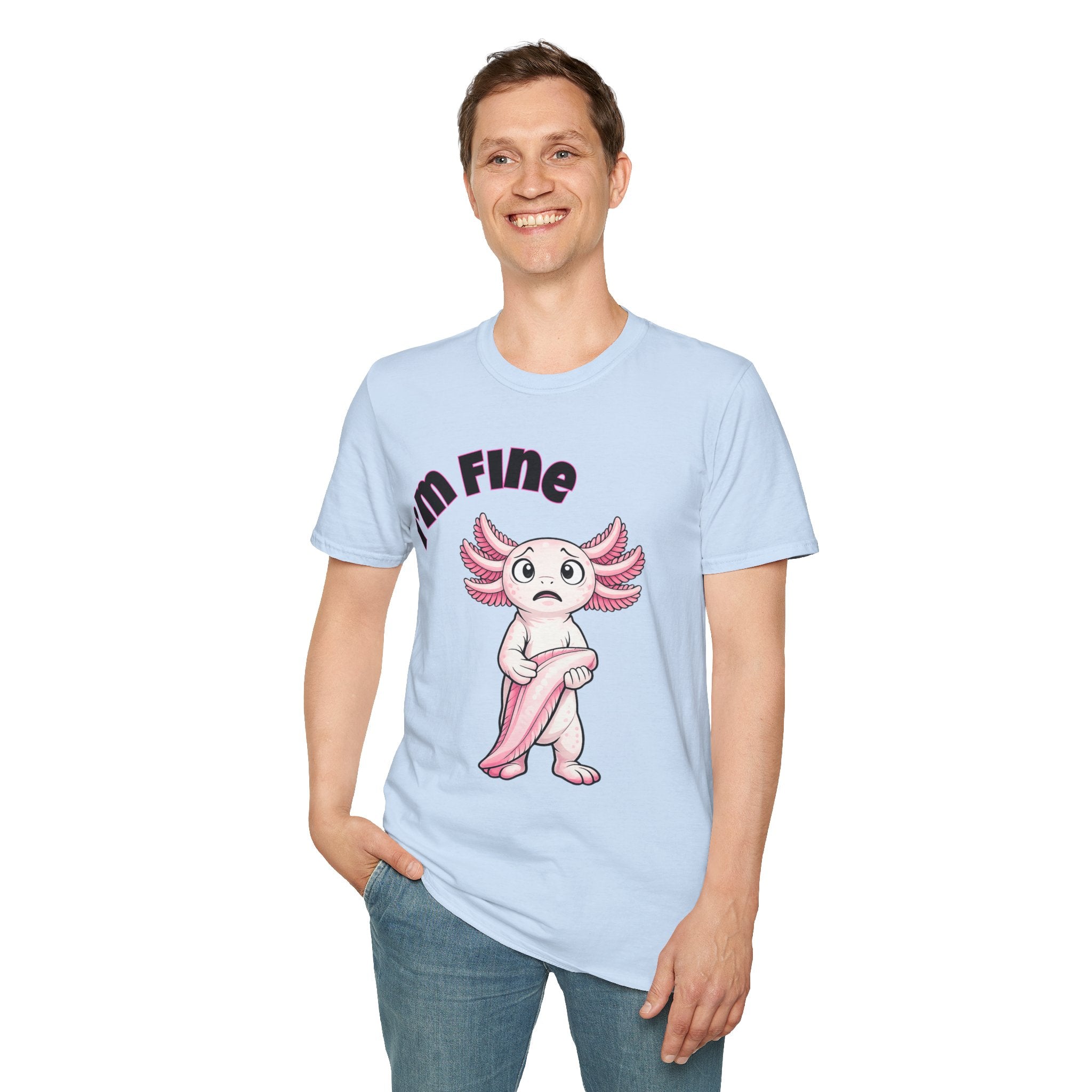 Funny Axolotl T-Shirt | I'm Fine Graphic Tee