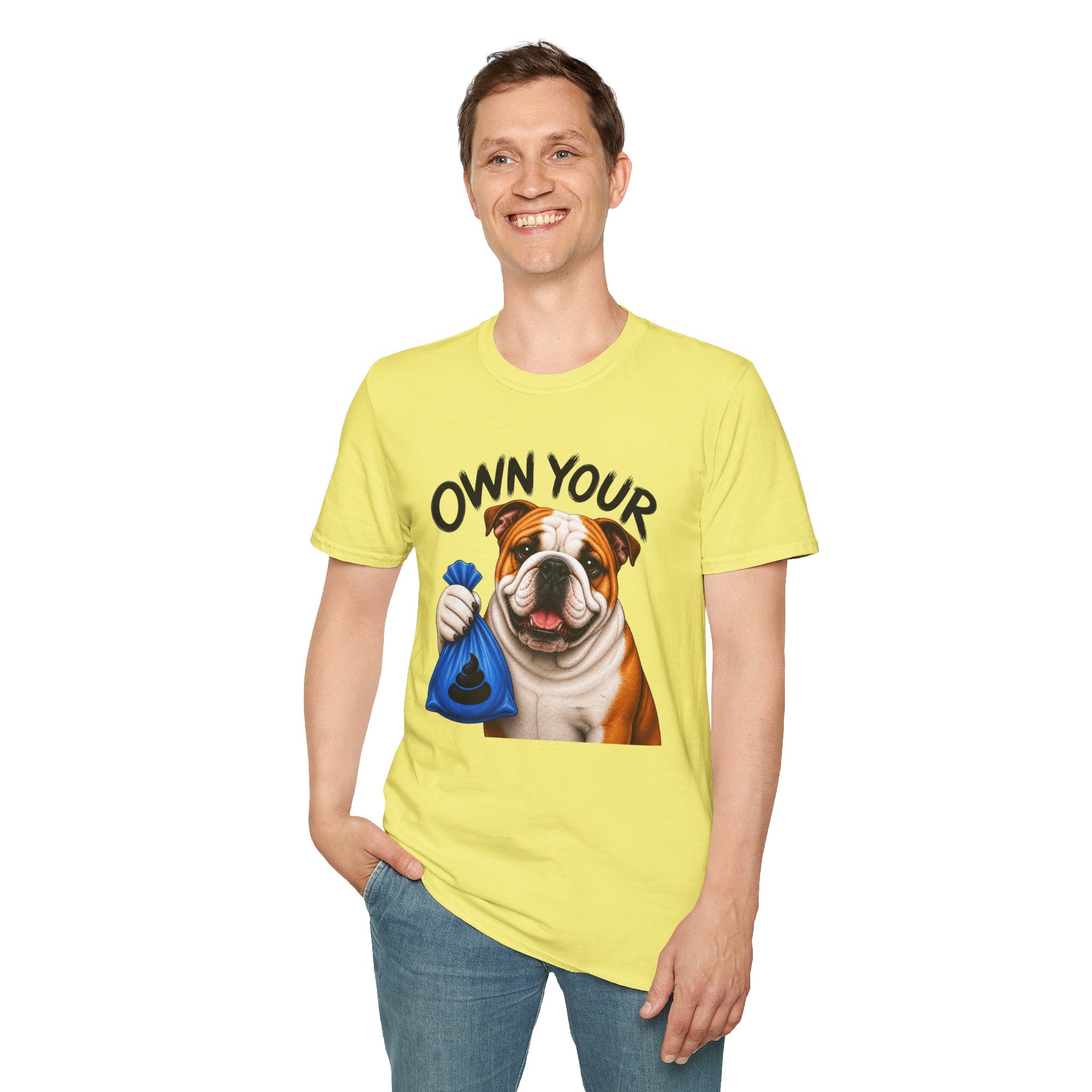 Own Your Poop Bulldog Tee