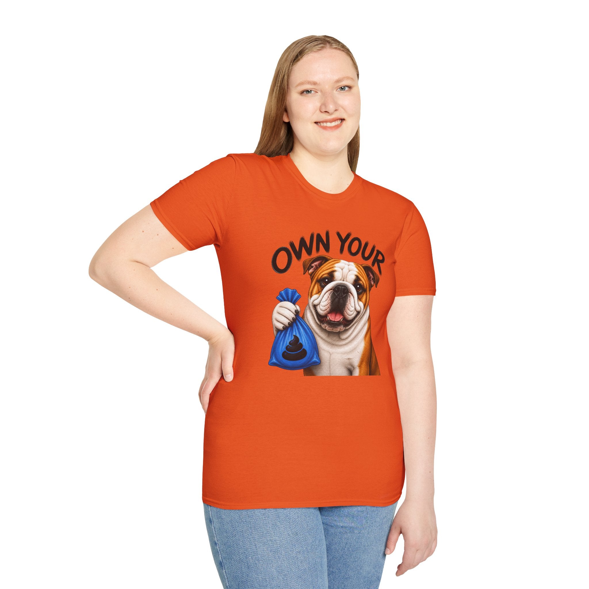 Own Your Poop Bulldog Tee