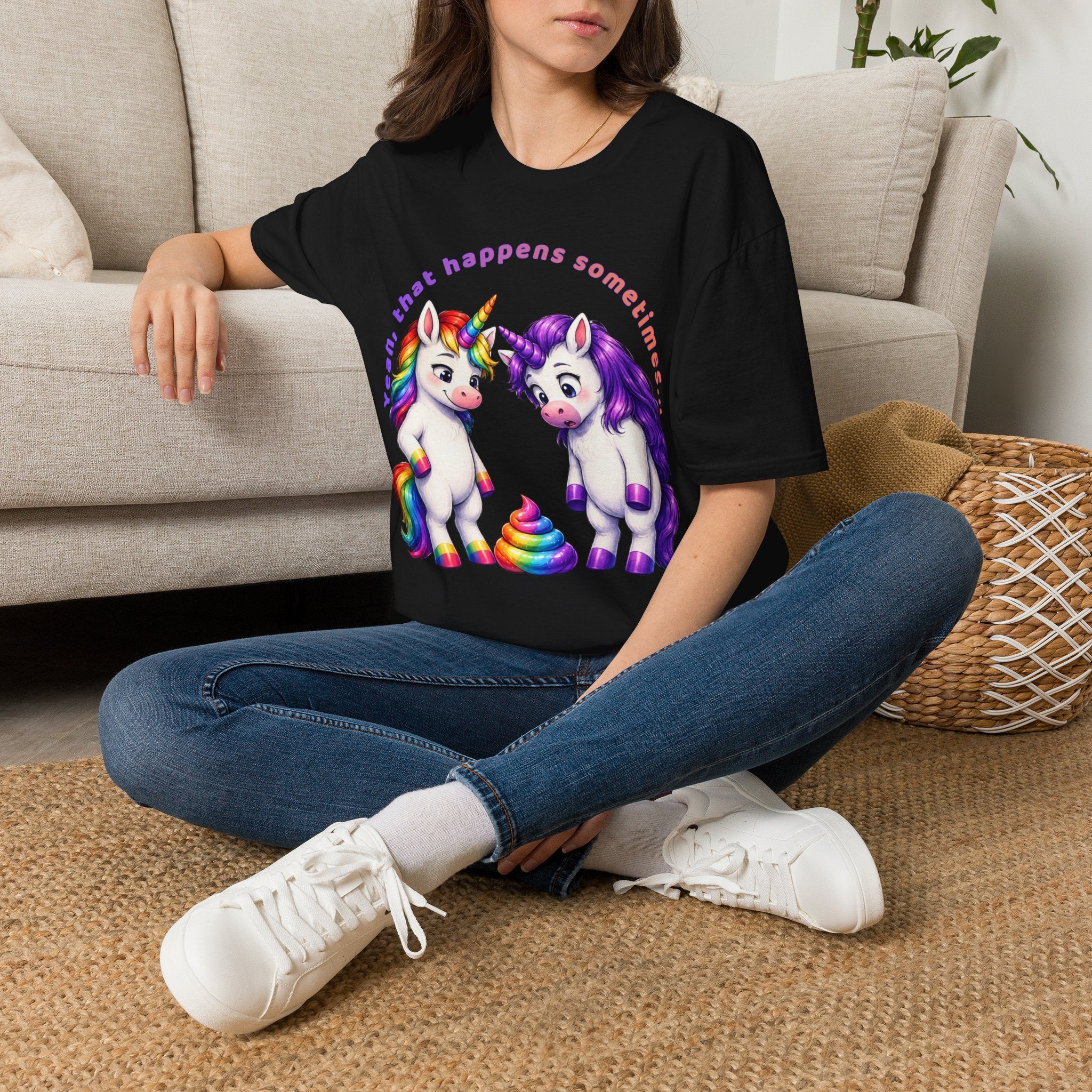 Funny Unicorn T-Shirt | Yeah, That Happens Sometimes Graphic Tee